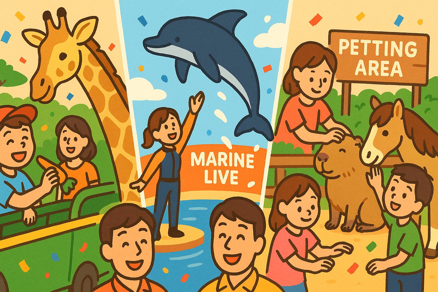 パークの魅力を再発見！動物たちとのふれあい、感動のショー体験