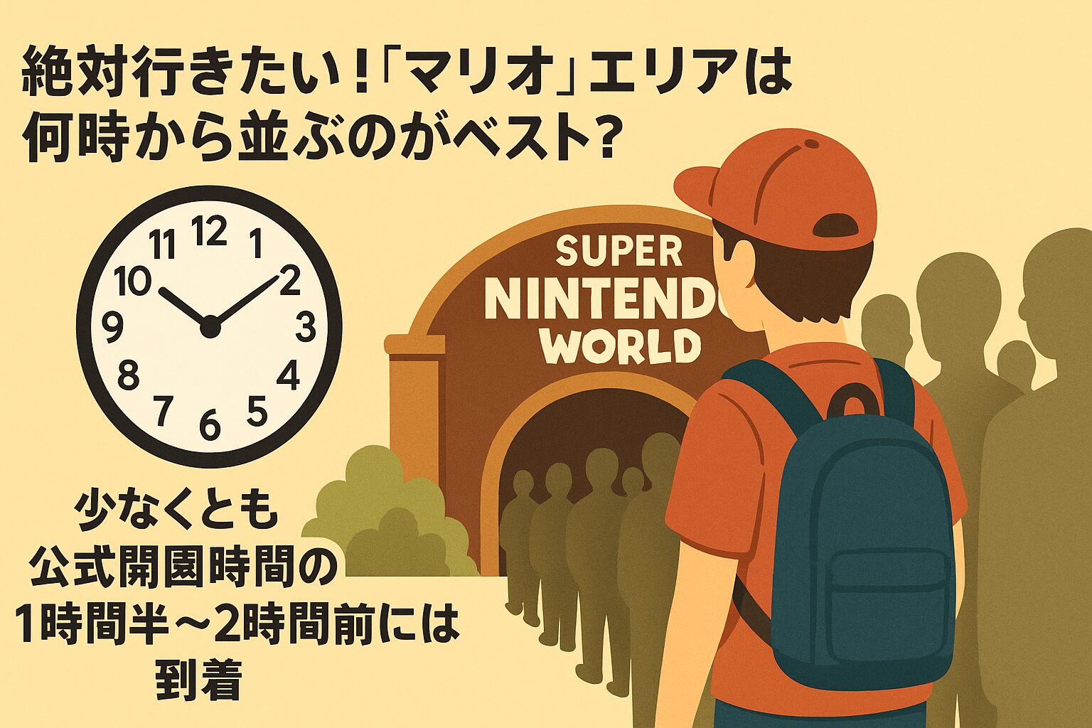 絶対行きたい!「マリオ」エリアは何時から並ぶのがベスト?