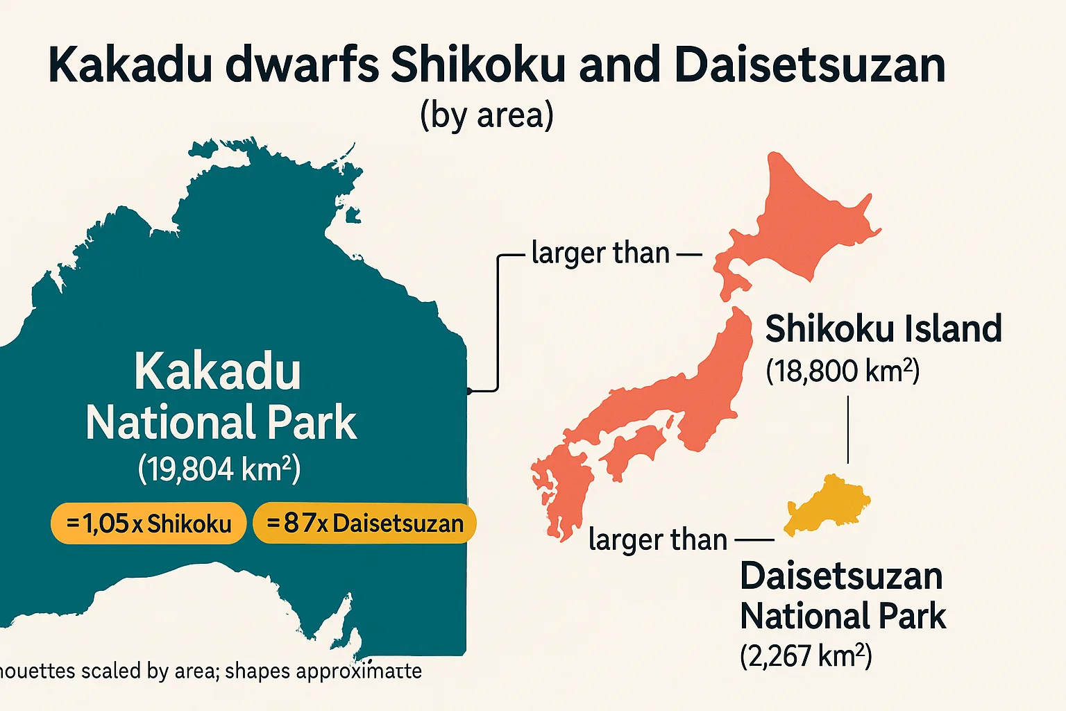 カカドゥの面積はどのくらい?日本の国立公園ランキングと比較して驚きの広さを解説