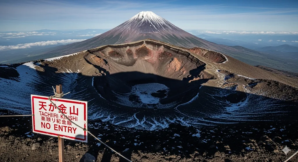 富士山の火口に降りるという行為が、事実上禁止されている背景