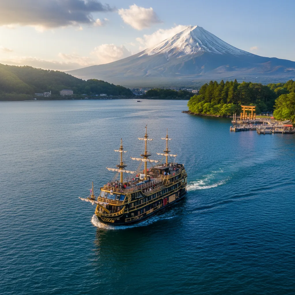 ## 最新の芦ノ湖海賊船の時刻表と運航ルート