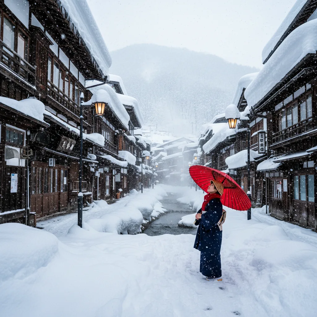 ## 銀山温泉の雪はいつまで？ベストシーズンを解説