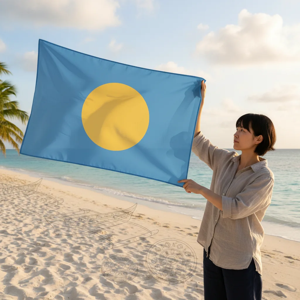 ## なぜパラオの国旗はずれてる？視覚効果と本当の意味