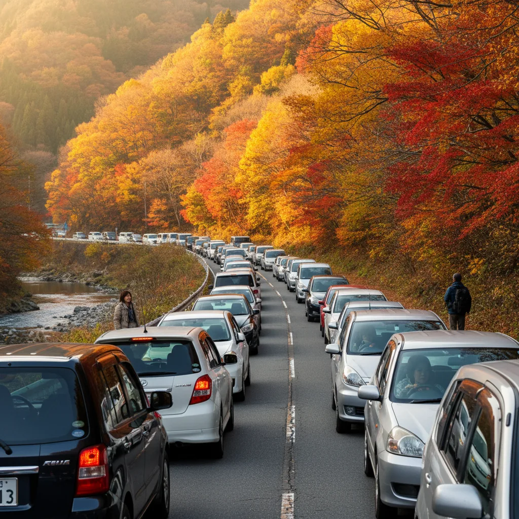 ## 奥多摩の紅葉渋滞、ピーク時期と原因を徹底解説