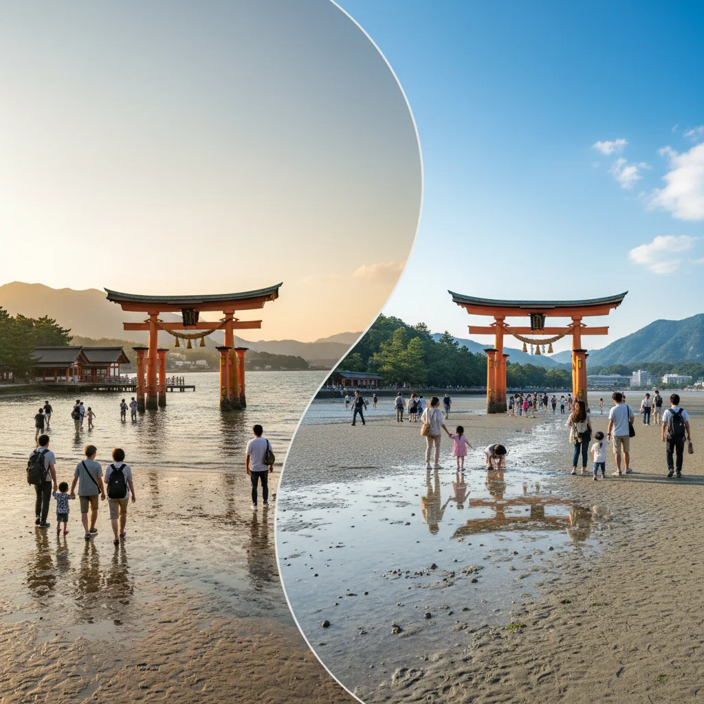 ## 厳島神社で満潮干潮どっちがいいか迷う人への最適プラン