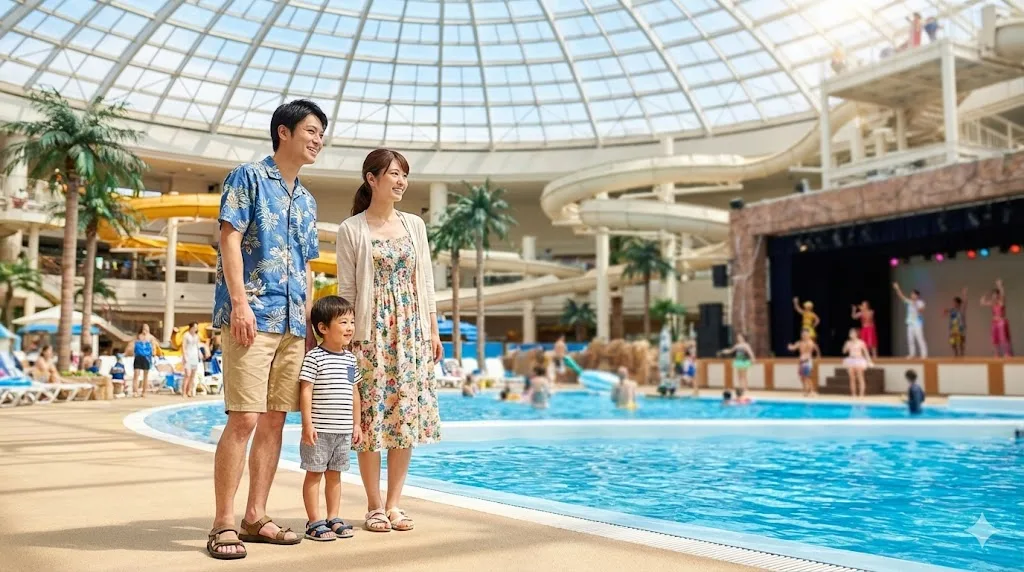 ハワイアンズ服装ガイド|プールに入らない人の最適コーデ