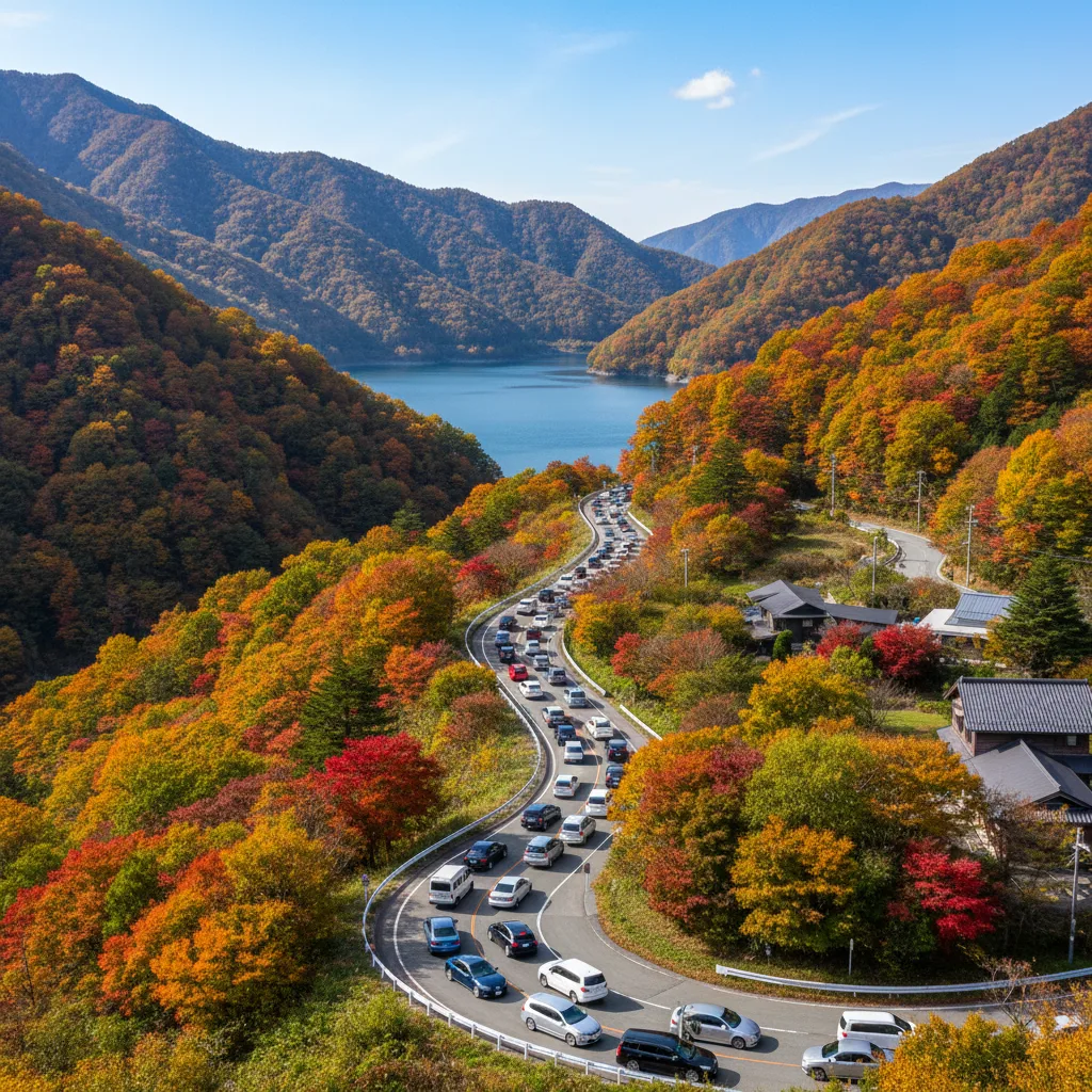 奥多摩の紅葉渋滞を徹底回避!ピーク時期と攻略法