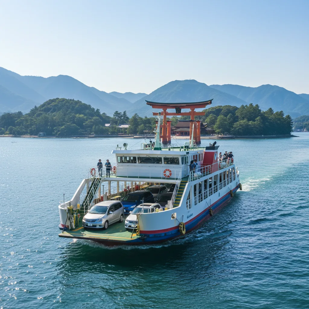 厳島神社へ車はフェリーで渡す?料金や駐車場を完全ガイド