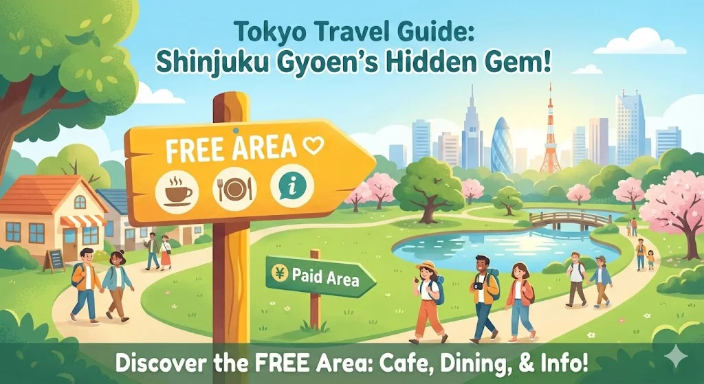 新宿御苑の無料エリアを徹底解説！どこまで入れる？