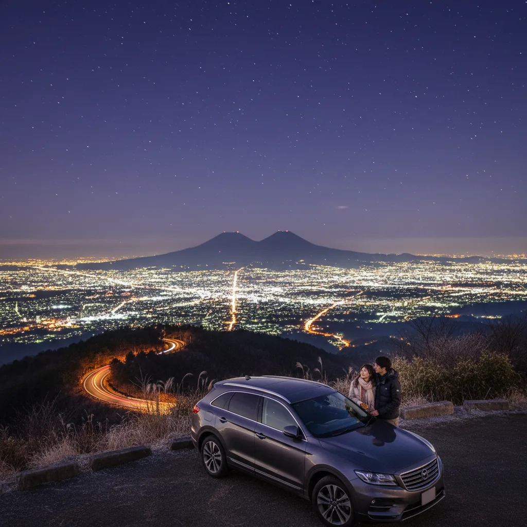 ## 筑波山の夜景へ車で行く!定番&穴場スポット