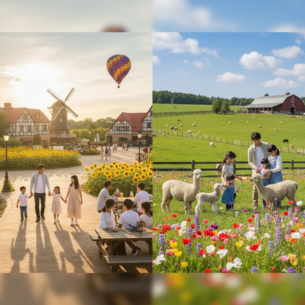 ## 目的別!ドイツ村とマザー牧場どっちの魅力