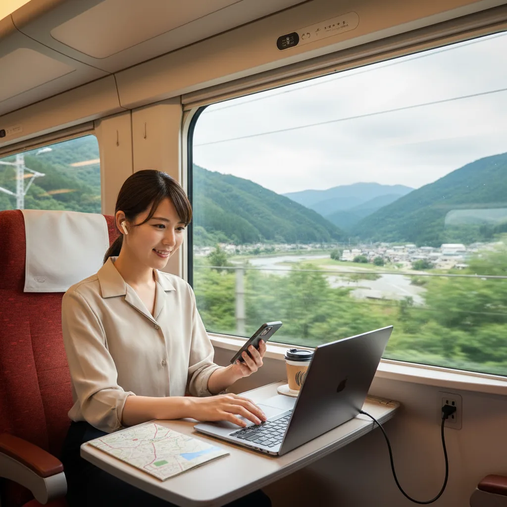 ## ロマンスカーはwifiよりコンセントが重要