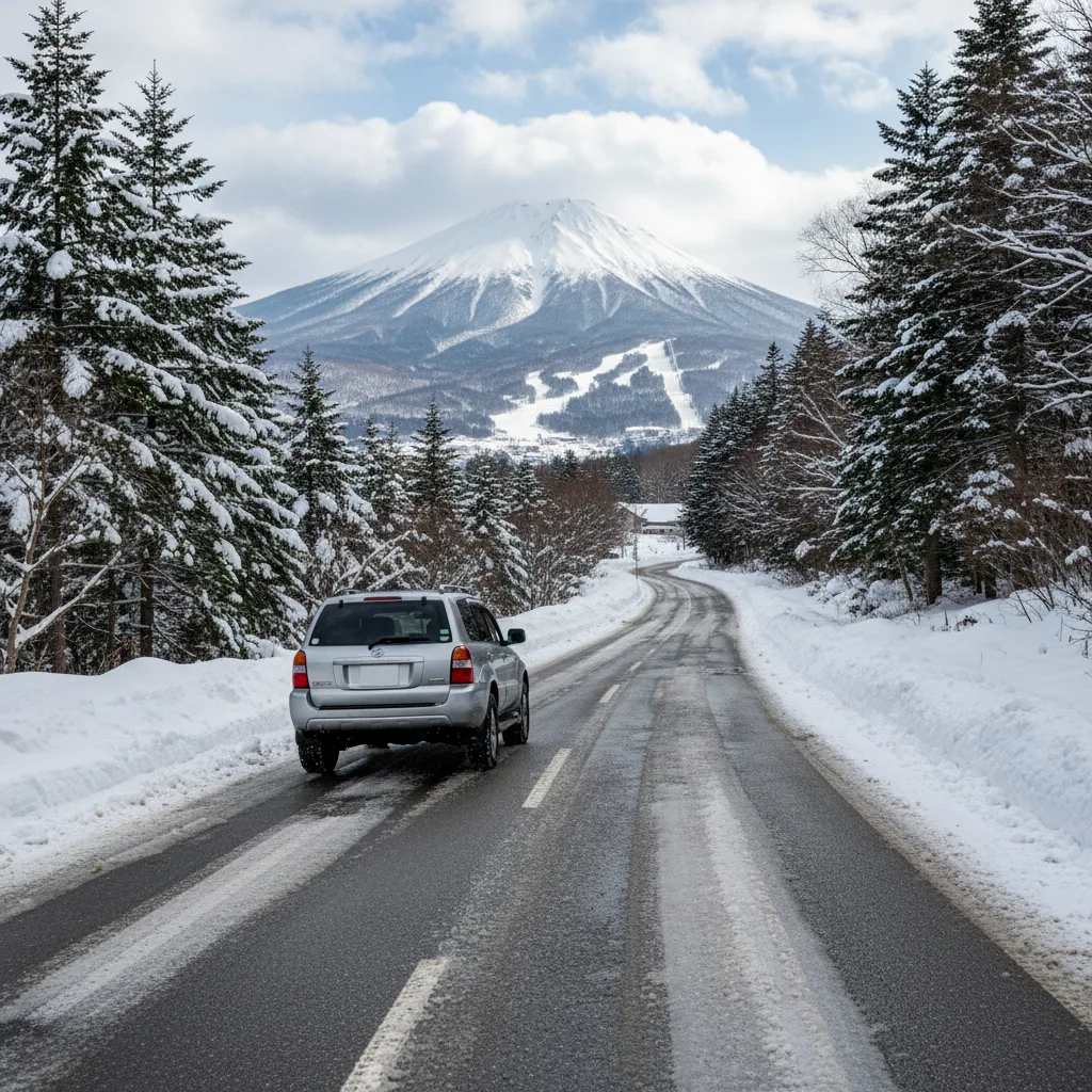 ## 瑞穂ハイランドへスタッドレスで行く際の道路状況