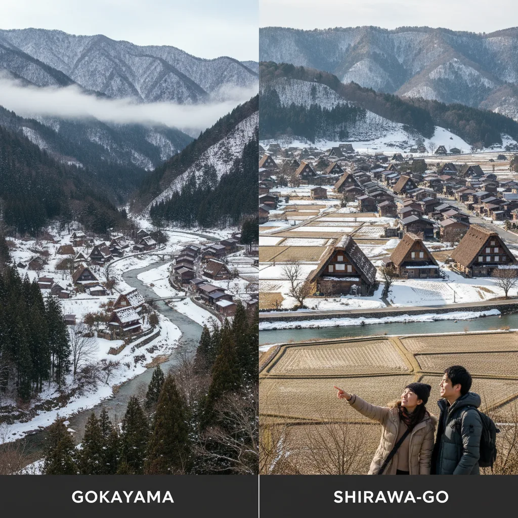 ## 五箇山と白川郷どっちがいいか一目でわかる比較
