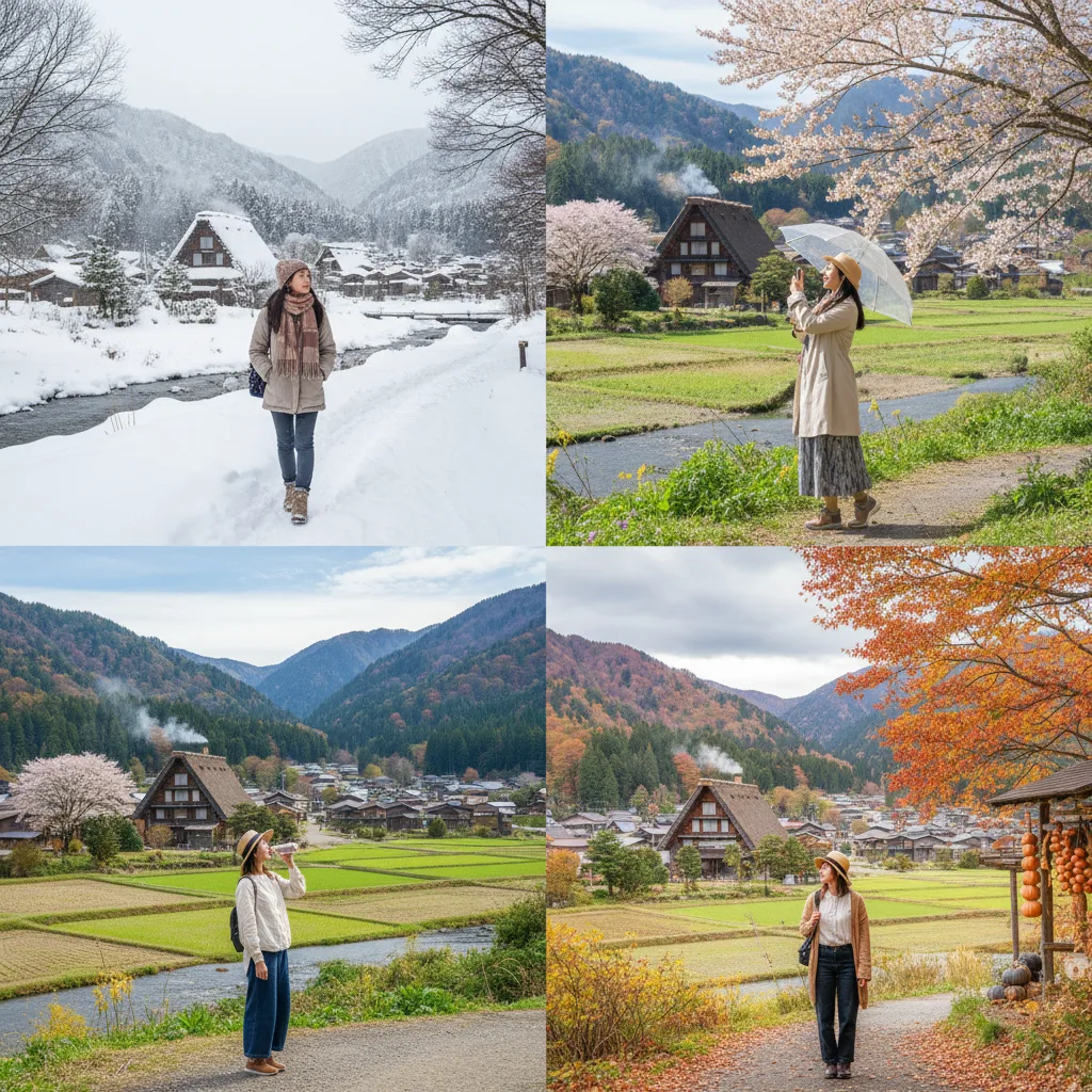 ## 失敗しない白川郷の天気と服装【季節別ガイド】