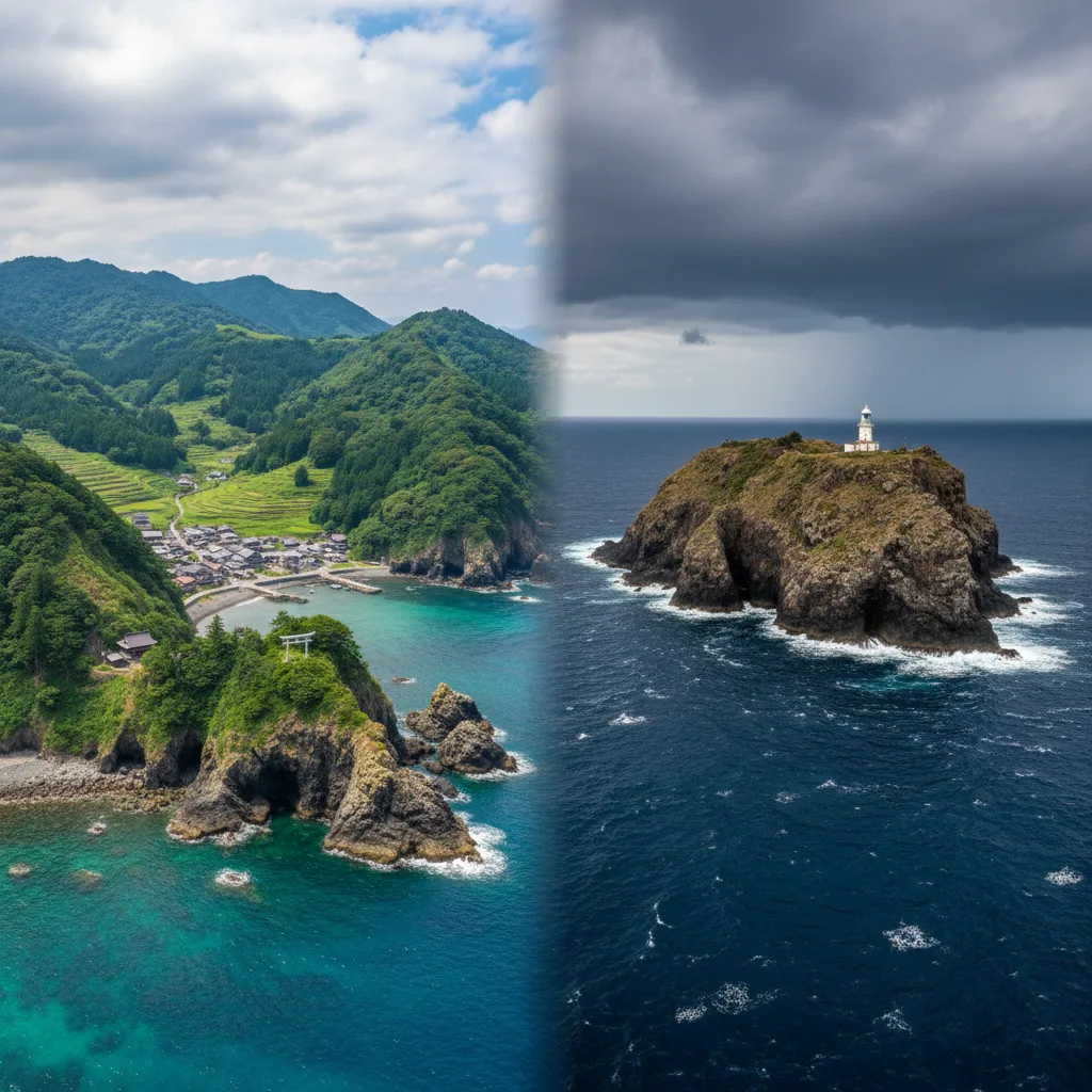 ## 一覧比較でわかる隠岐の島と沖ノ島の違い