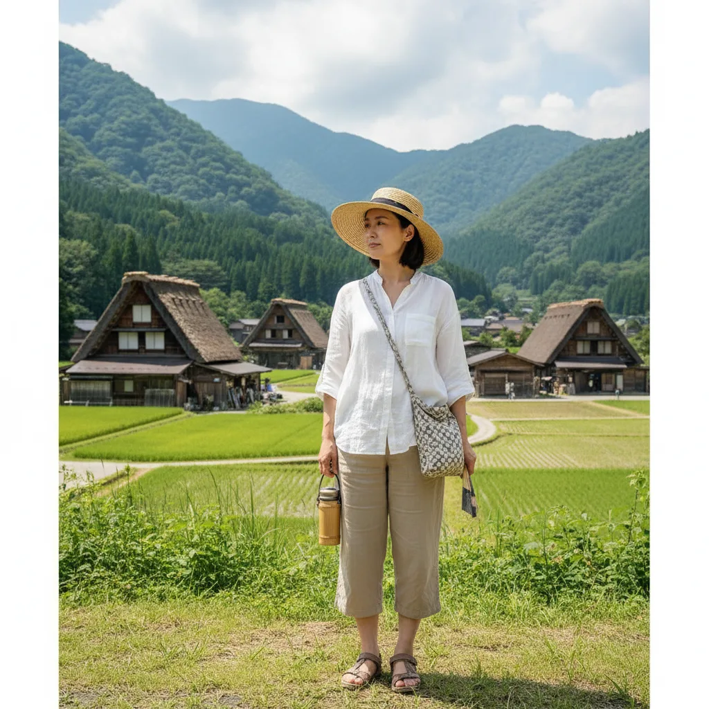 ## 白川郷の夏の気温に備える服装と持ち物完全ガイド
