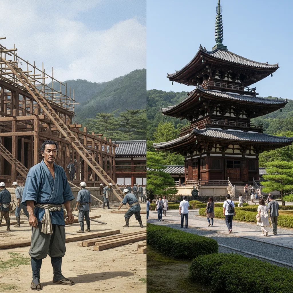 ## 法隆寺を建てた人と再建後の現在の姿