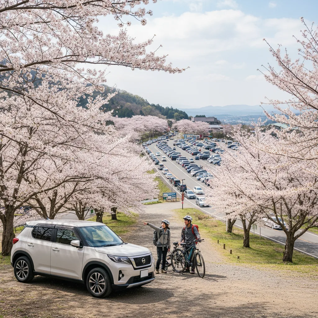 ## 吉野山駐車場の混雑状況を回避する実践テク