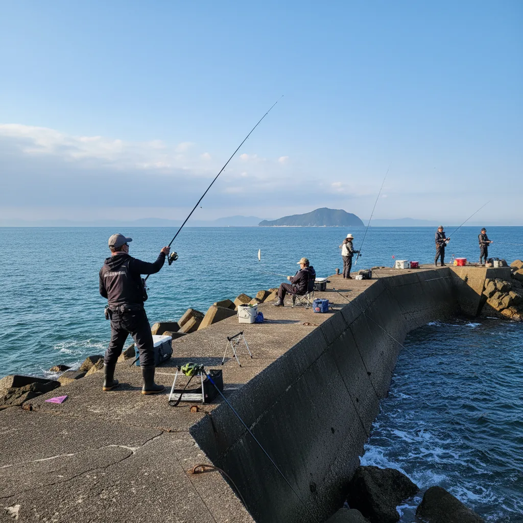 ## 沖ノ島護岸の釣り禁止でない時期の楽しみ方