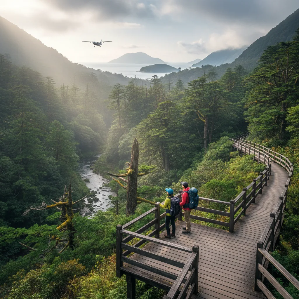## 屋久島への羽田直行便なしで行く最適ルート