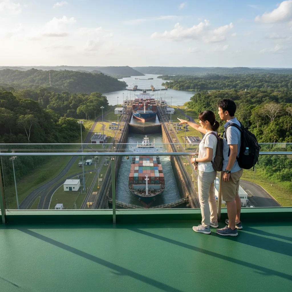 ## パナマ運河の水位差のなぜを体感する旅