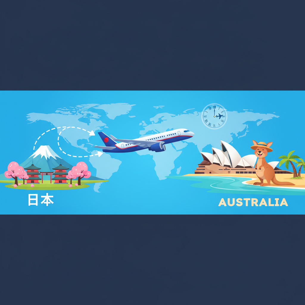 オーストラリアまで何時間？都市別のフライト時間を徹底解説