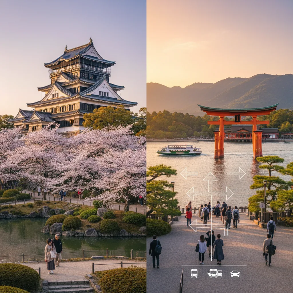 ## 広島城から厳島神社への最適な行き方は？4つの方法を比較