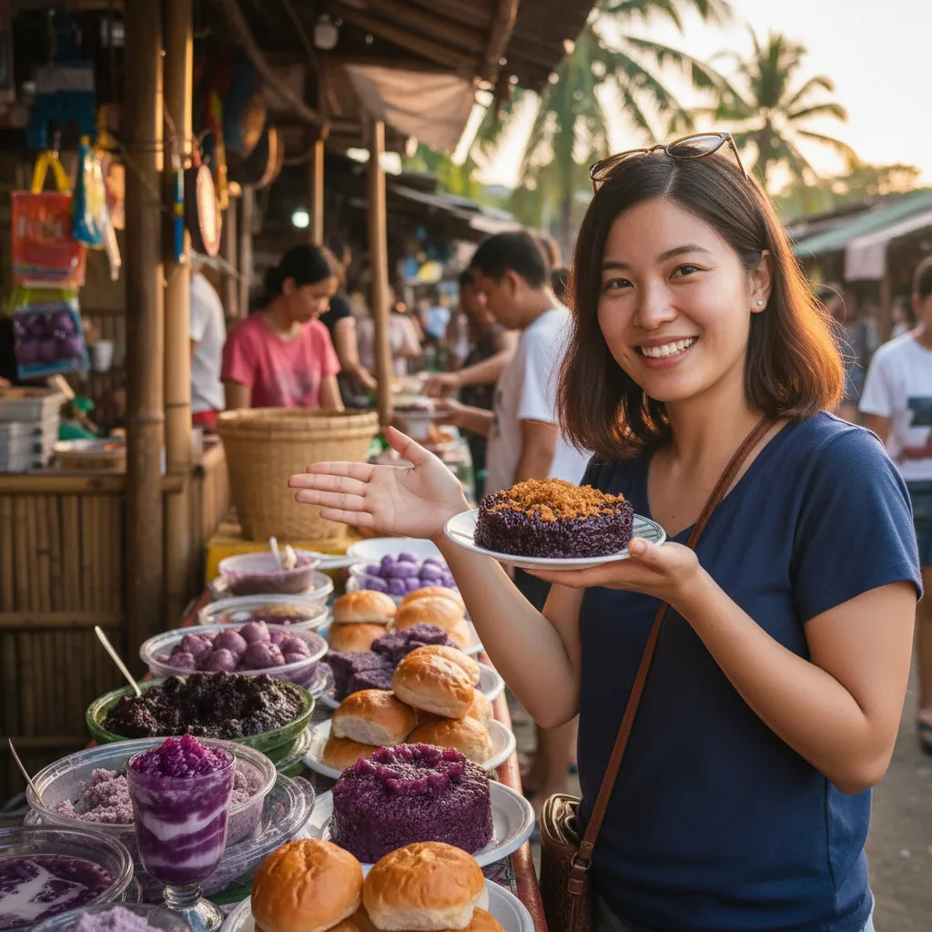## 現地で味わうフィリピン ビコ 紫とスイーツ巡り